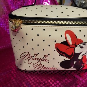 Primark Minnie Mouse Polka Dot Cosmetic Bag - White and Black